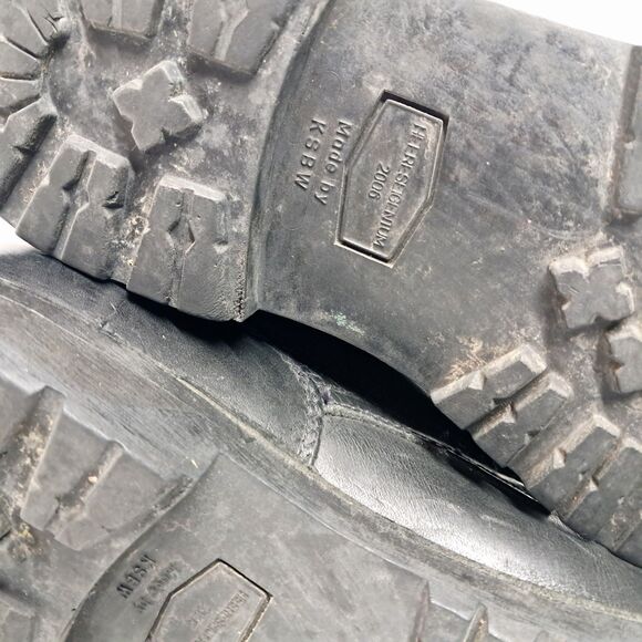 Heereseigentum Holzer Vintage Alpschuh Black Leather Military Boots 42/8  Y2k - Picture 8 of 14